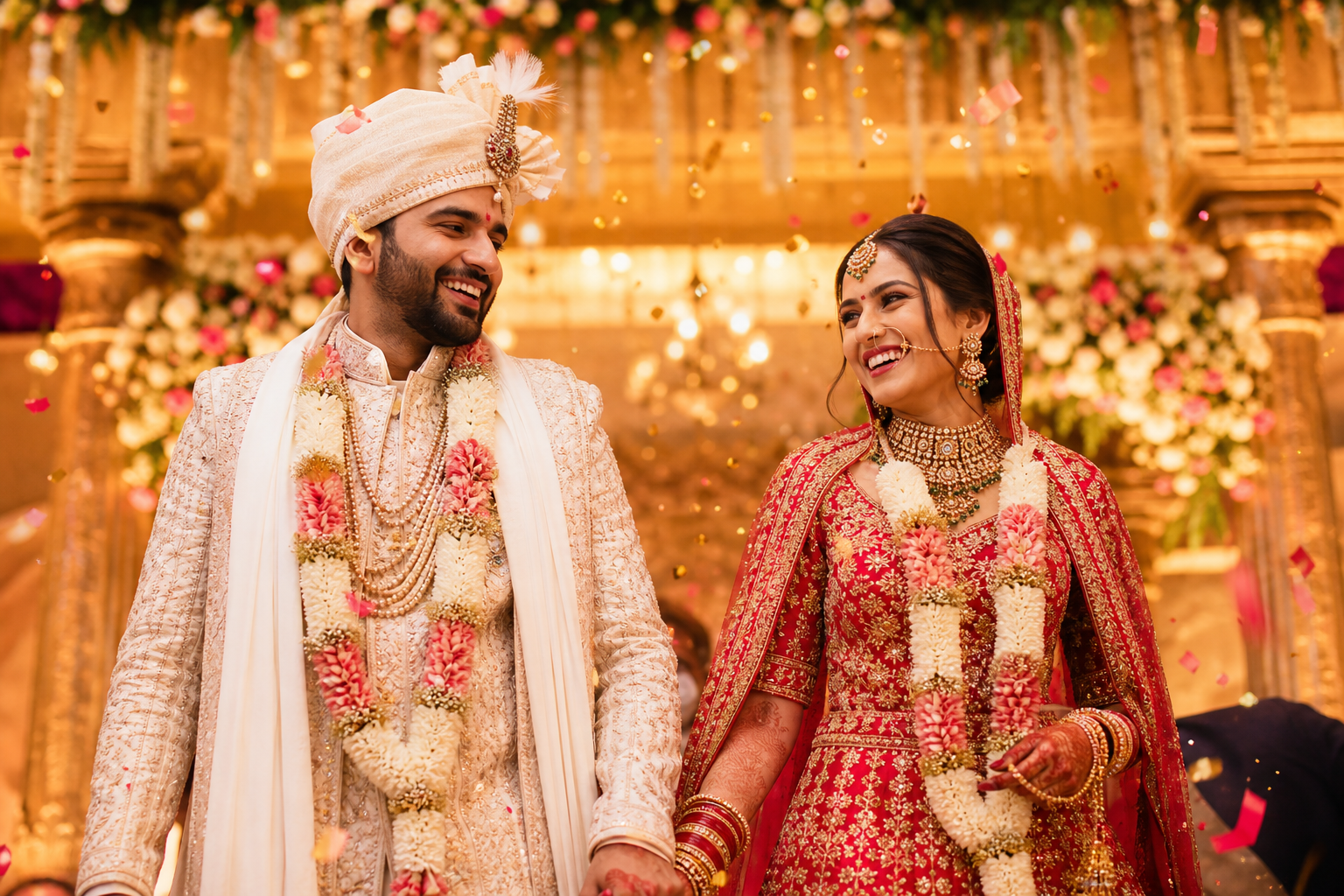 Indian wedding couple