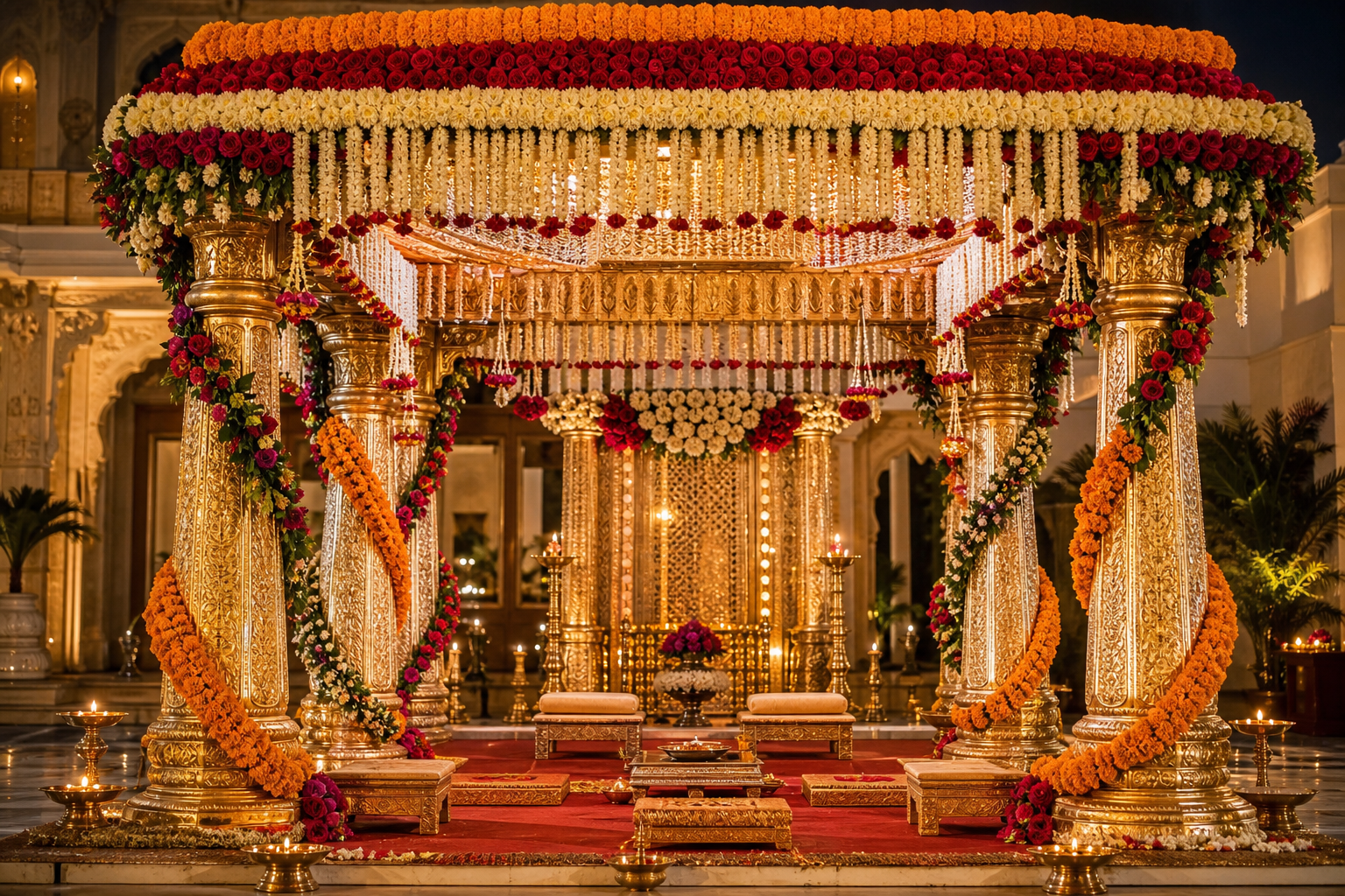 Indian wedding floral décor